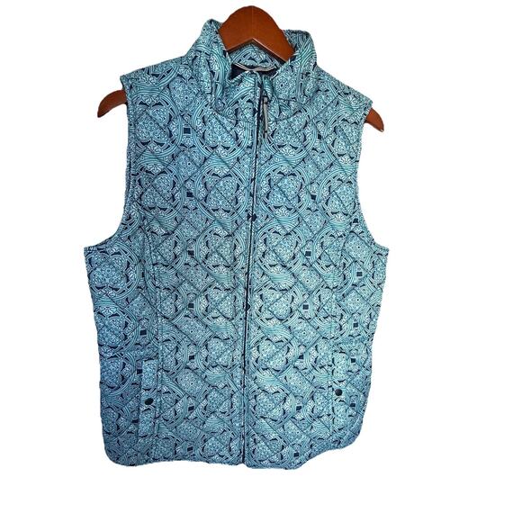 Talbots Women's Blue Quilted Puffer‎ Vest Size XS Packable Golf Lightweight $139 - Picture 1 of 9